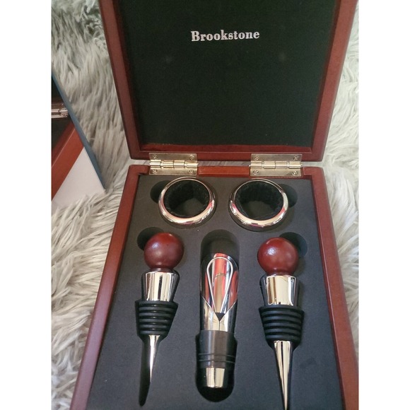 Brookstone 6 Piece Rosewood Wine Set Elegant Essentials For Wine